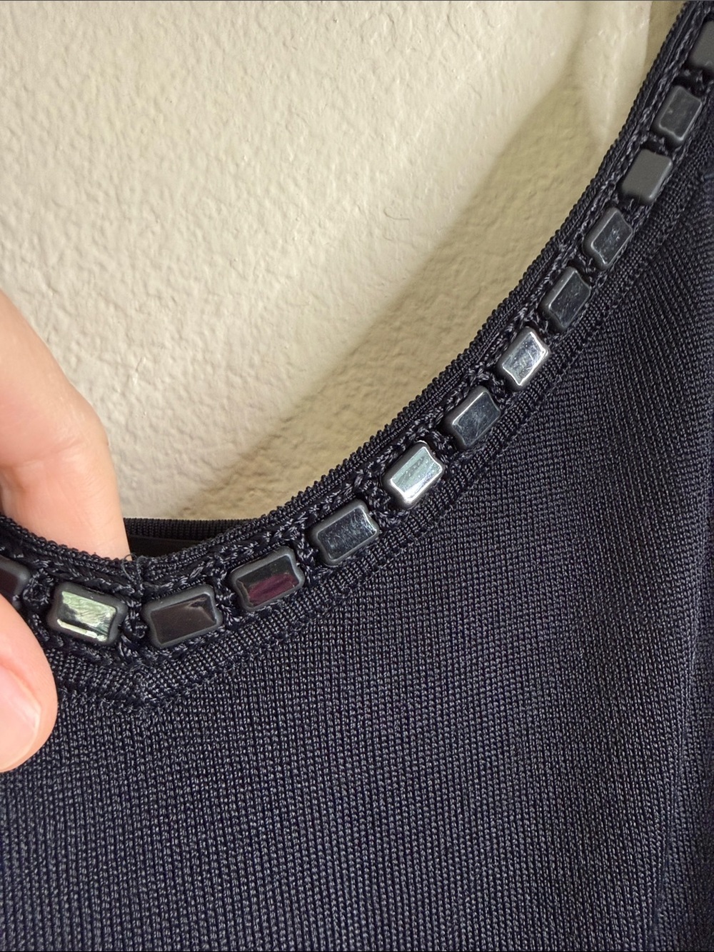Dana Buchman jeweled cami tank women’s XL navy NWT - Picture 2 of 5
